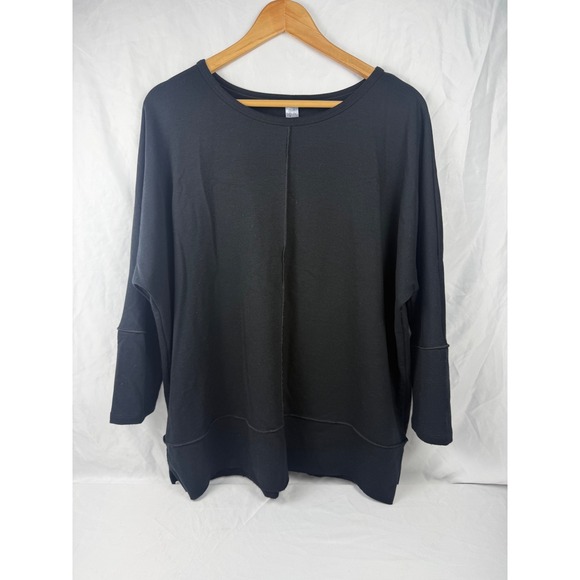 SPANX Tops - Spanx AirEssentials Long Sleeve Crew Neck Top Black Oversized L